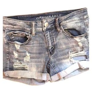 American Eagle ripped denim shorts.
